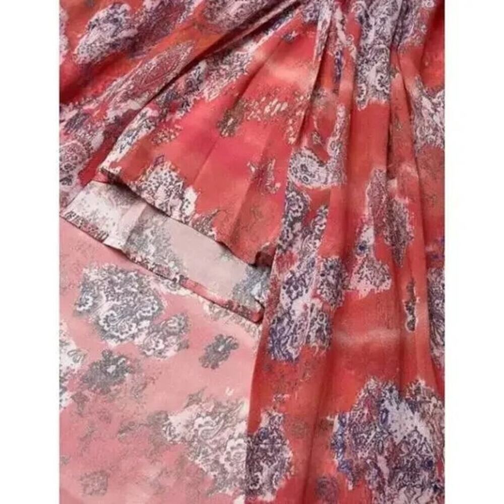 IRO PARIS Gramy Wrap-Effect Printed Crepe de Chine Midi Dress M NWT - Picture 10 of 13